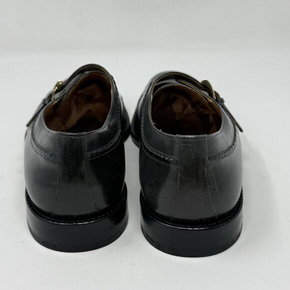 Paolo De Marco Monk Strap Dress Shoes Mens 8.5 Gray Leather Cap Toe Wedding
